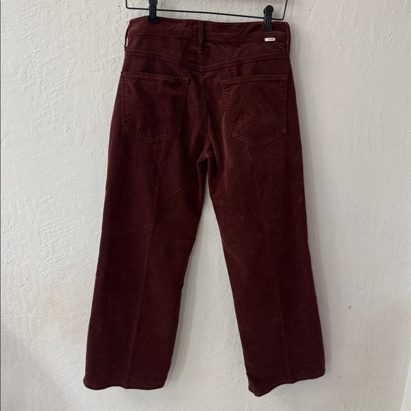 MOTHER Maven Mid Rise Ankle Wide Leg Corduroy Pants Red Brick Size 29 - Picture 7 of 8